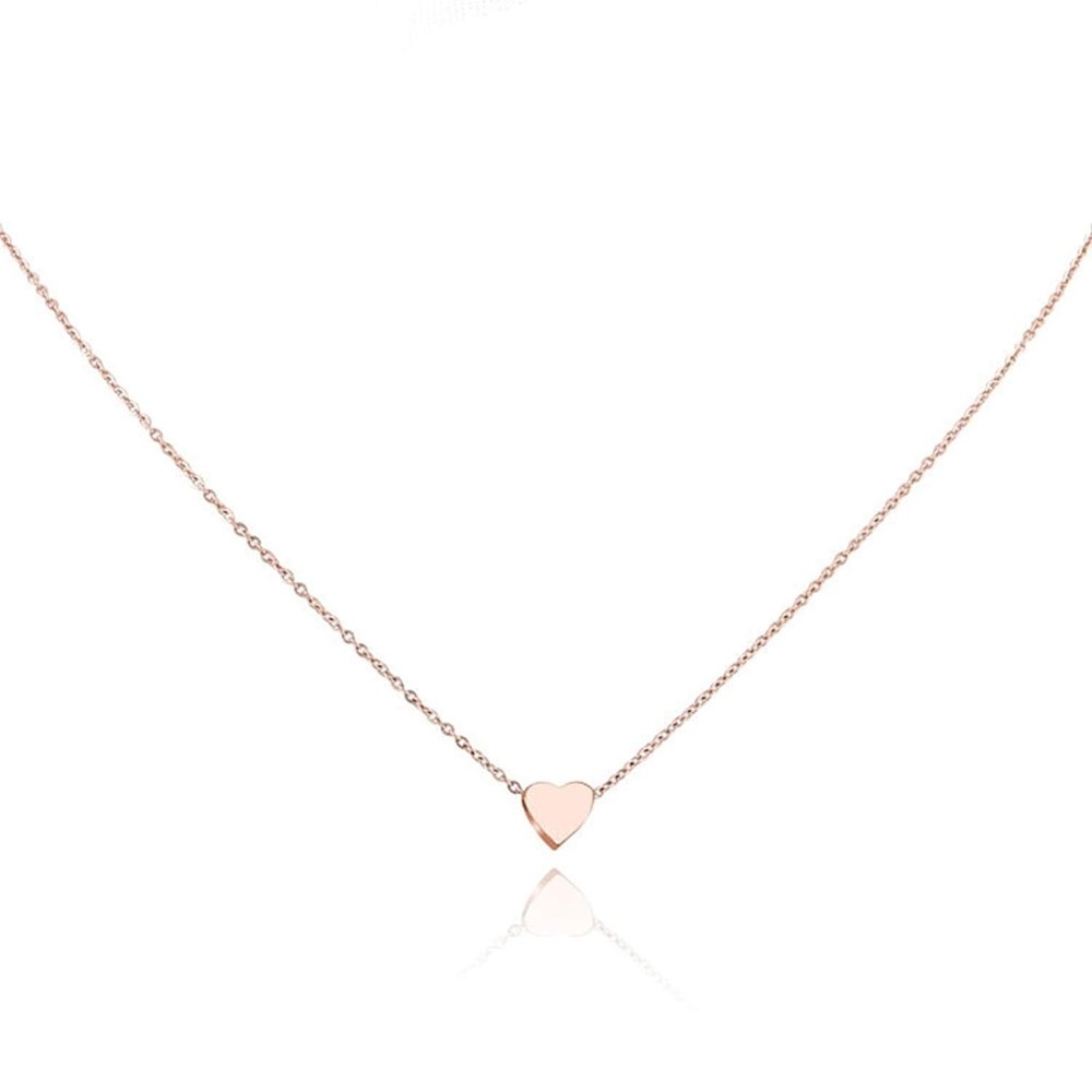 ❤️4 for $20 Sale❤️Rose Mini Heart Pendant Necklace - Picture 1 of 5